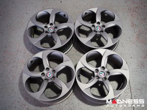 Alfa Romeo Giulia Wheels - Set of 4 - Genuine Alfa - 18" - 5 Spoke - Charcoal Finish Alfa Romeo Giulia Wheels - Set of 4 - Genuine Alfa - 18" - 5 Spoke - Charcoal Finish